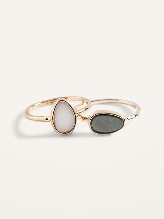 Gold-Toned Mussel-Shell Rings 2-Pack for Women | Old Navy (US)