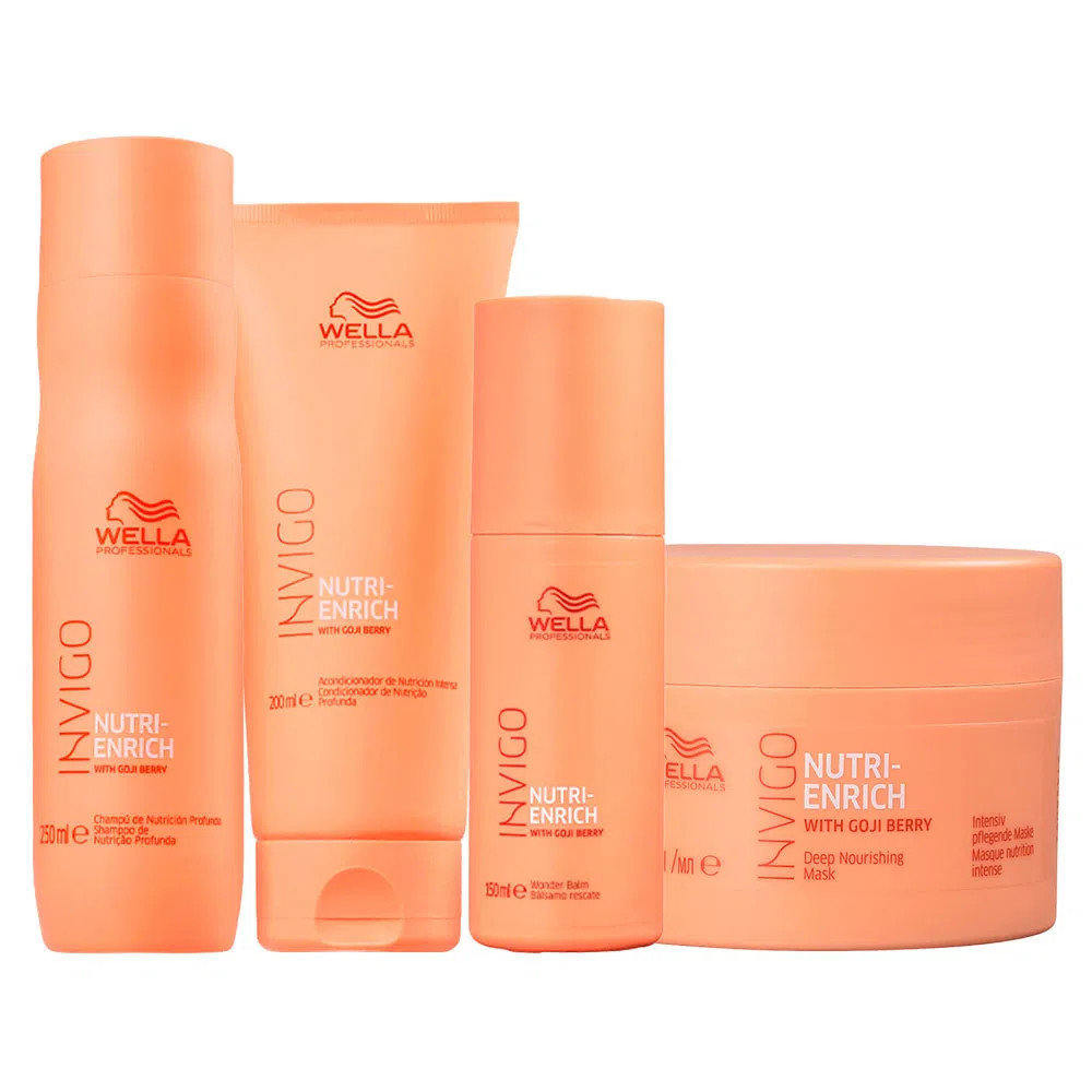 Kit Wella Professionals Invigo Nutri Enrich - Shampoo 250 ml + Condicionador 200 ml + Máscara 15... | Amobeleza (BR)