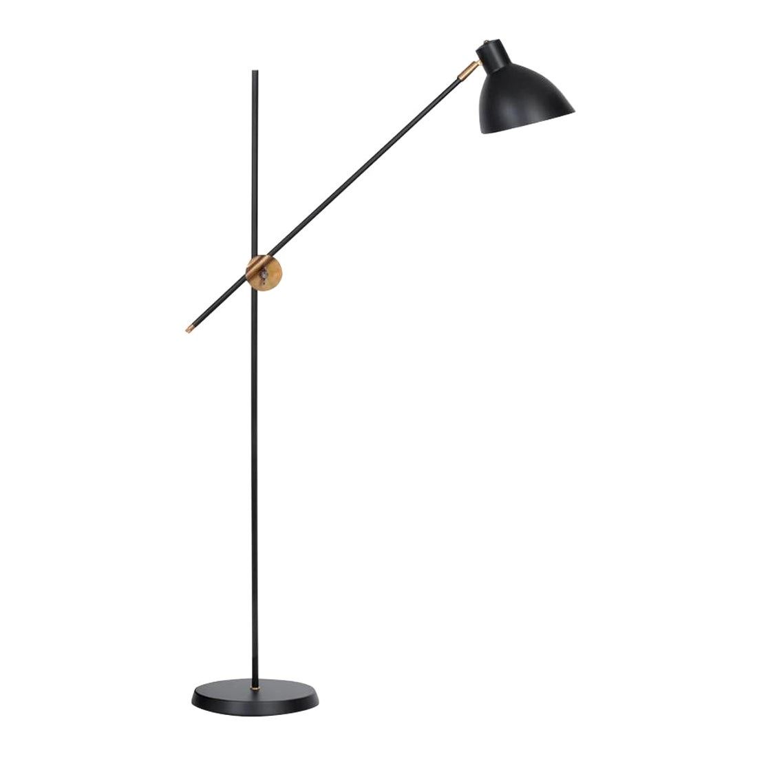 Konsthantverk Kh#1 Black Raw Brass Floor Lamp | 1stDibs