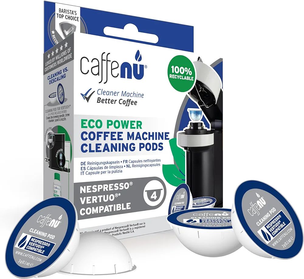 Caffenu | 4 Vertuo Cleaning Capsules | Cleans & Maintains all Vertuo Machines | Coffee Machine Cl... | Amazon (CA)