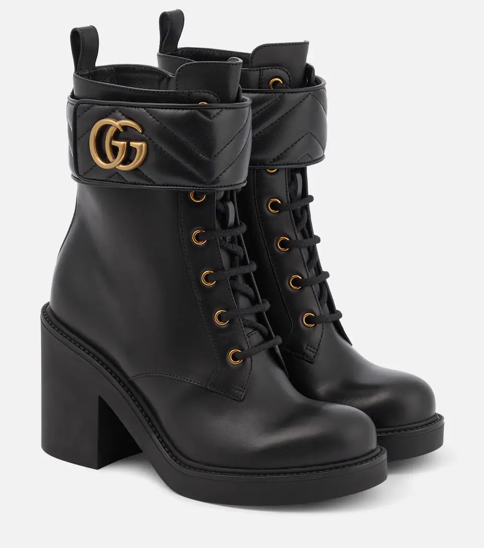 GG leather ankle boots | Mytheresa (US/CA)