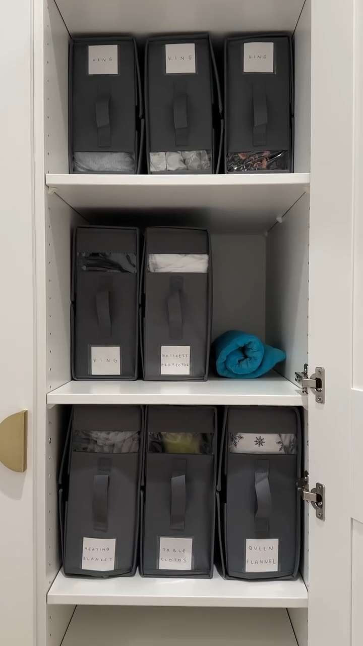 If your linen closet is a total disaster like mine was, and you can never find the top sheet that actually goes with the fitted sheet, let me introduce you to these sheet organizers. They keep each set together, make the most of vertical shelf space, and you can label everything so nothing gets lost again. Such a simple fix, but it makes the whole closet feel instantly calmer and more organized. 

 #LTKSeasonal #LTKHome #LTKFindsUnder100