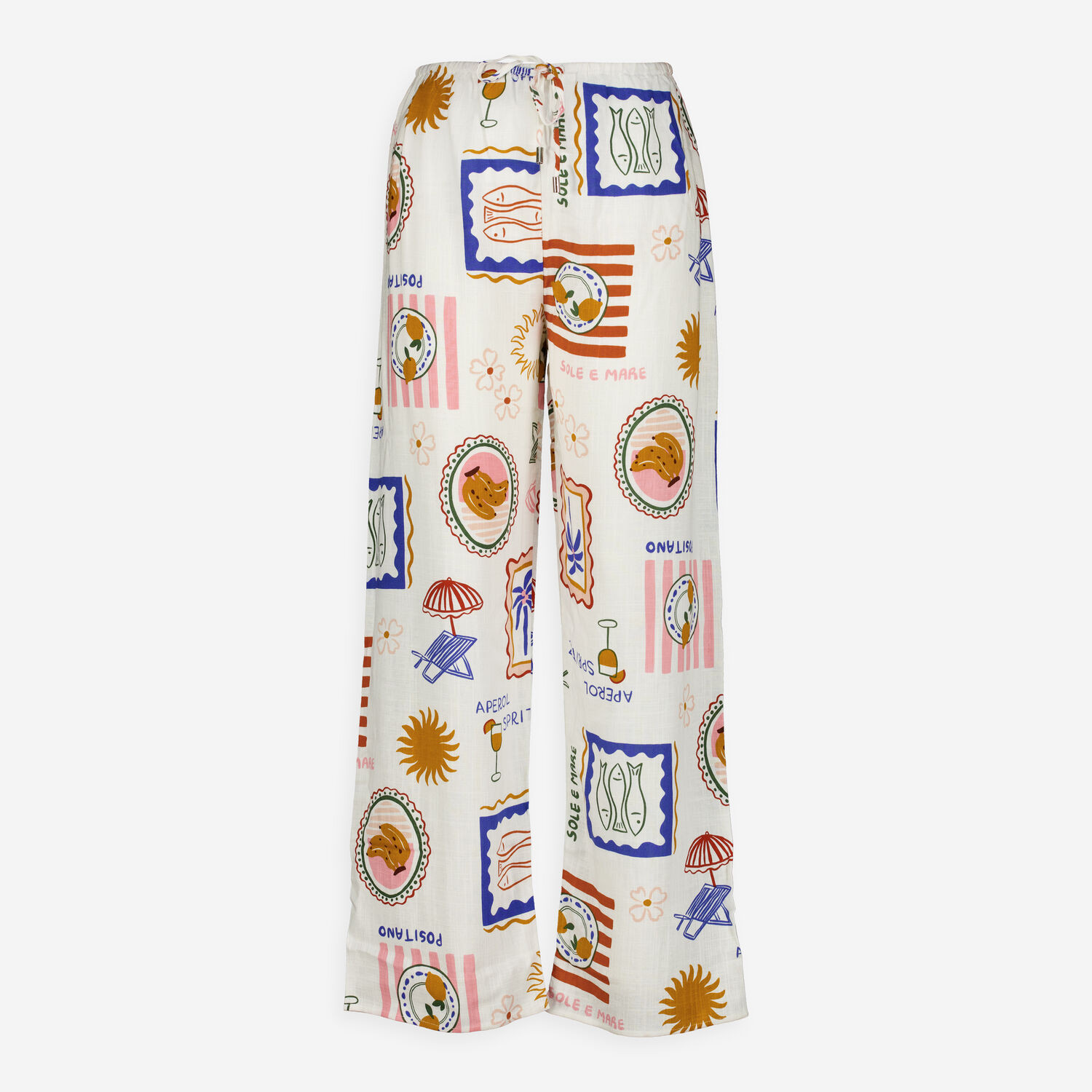 Multicolour Patterned Wide Leg Trousers | TK Maxx