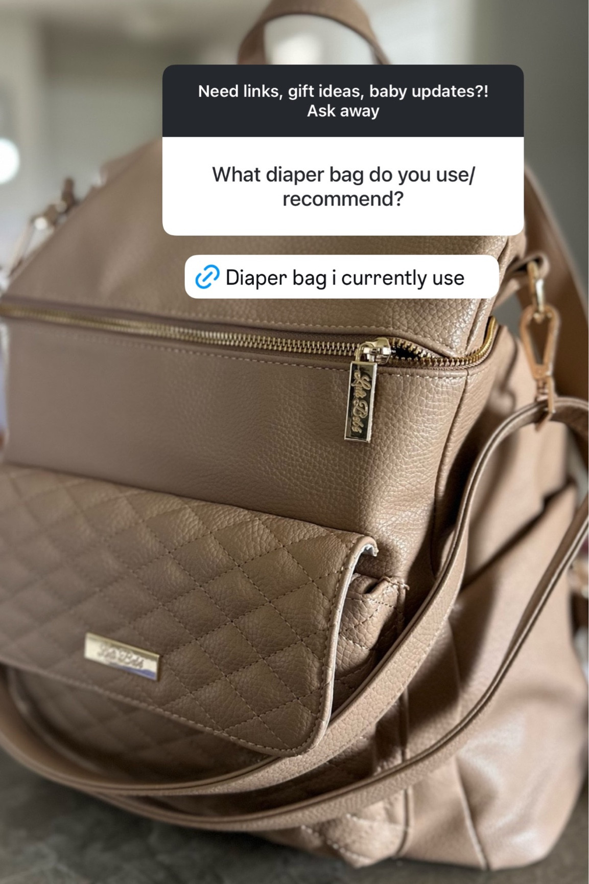 Diaper bag we currently use as a second time mom // love that it has a shoulder strap and comes with straps for a stroller

#LTKBump #LTKKids #LTKBaby