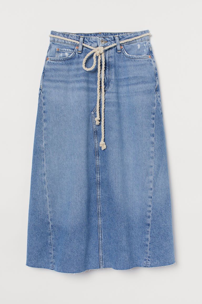 H & M - A-line denim skirt - Blue | H&M (UK, MY, IN, SG, PH, TW, HK)