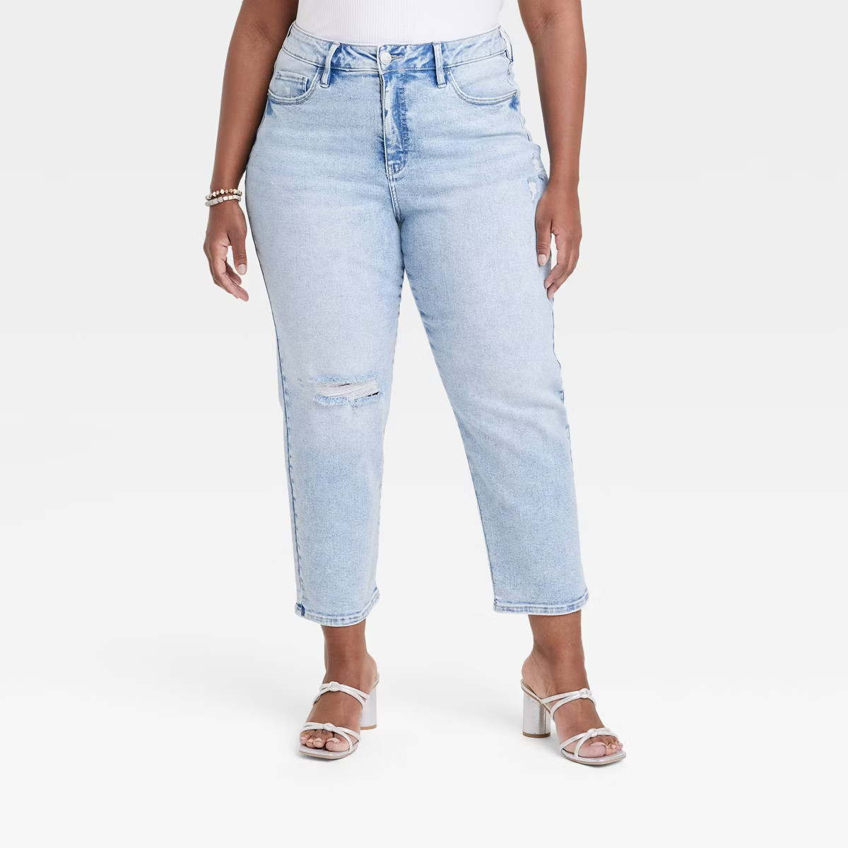 Women's High-Rise Cropped Slim Straight Jeans - Ava & Viv™ | Target