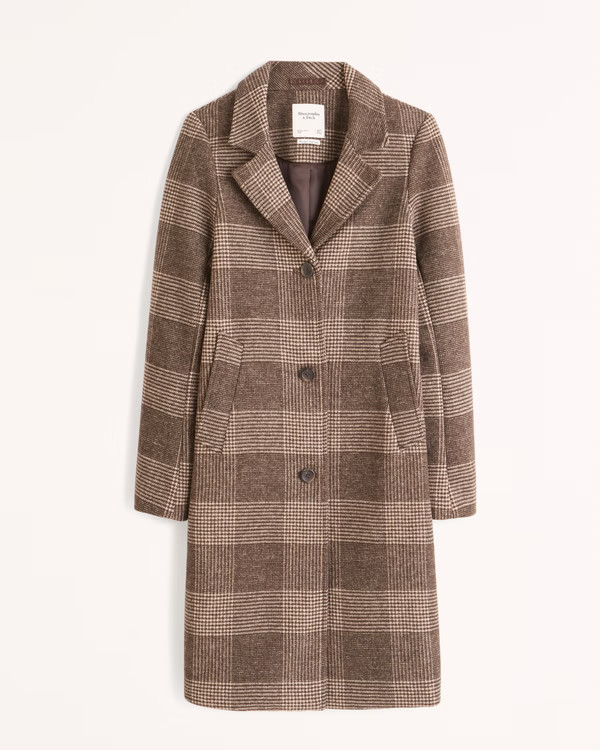 Wool-Blend Dad Coat | Abercrombie & Fitch (US)
