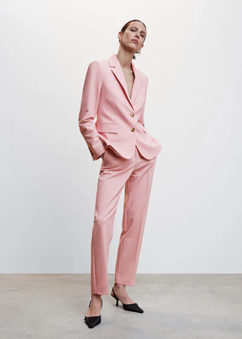 Peak lapel suit blazer | MANGO (US)