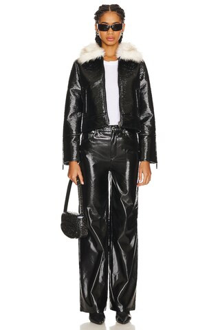 Wet Look Aviator Jacket
                    
                    Unreal Fur | Revolve Clothing (Global)