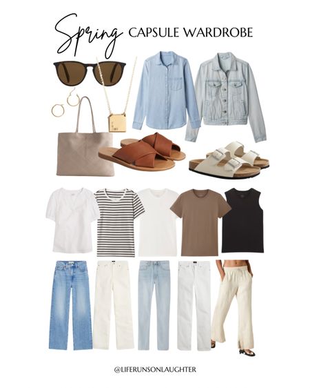 A versatile spring capsule wardrobe that will give you lots of outfit possibilities to look and feel your best  

#LTKStyleTip #LTKOver40 #LTKSeasonal
