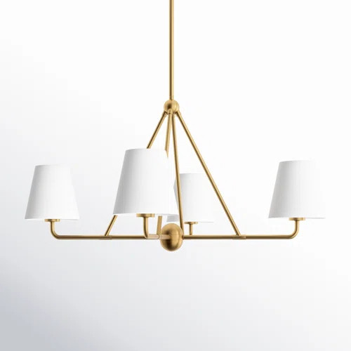 Joss & Main Kinston 6 - Light Shaded Modern Linear Chandelier | Birch Lane | Birch Lane