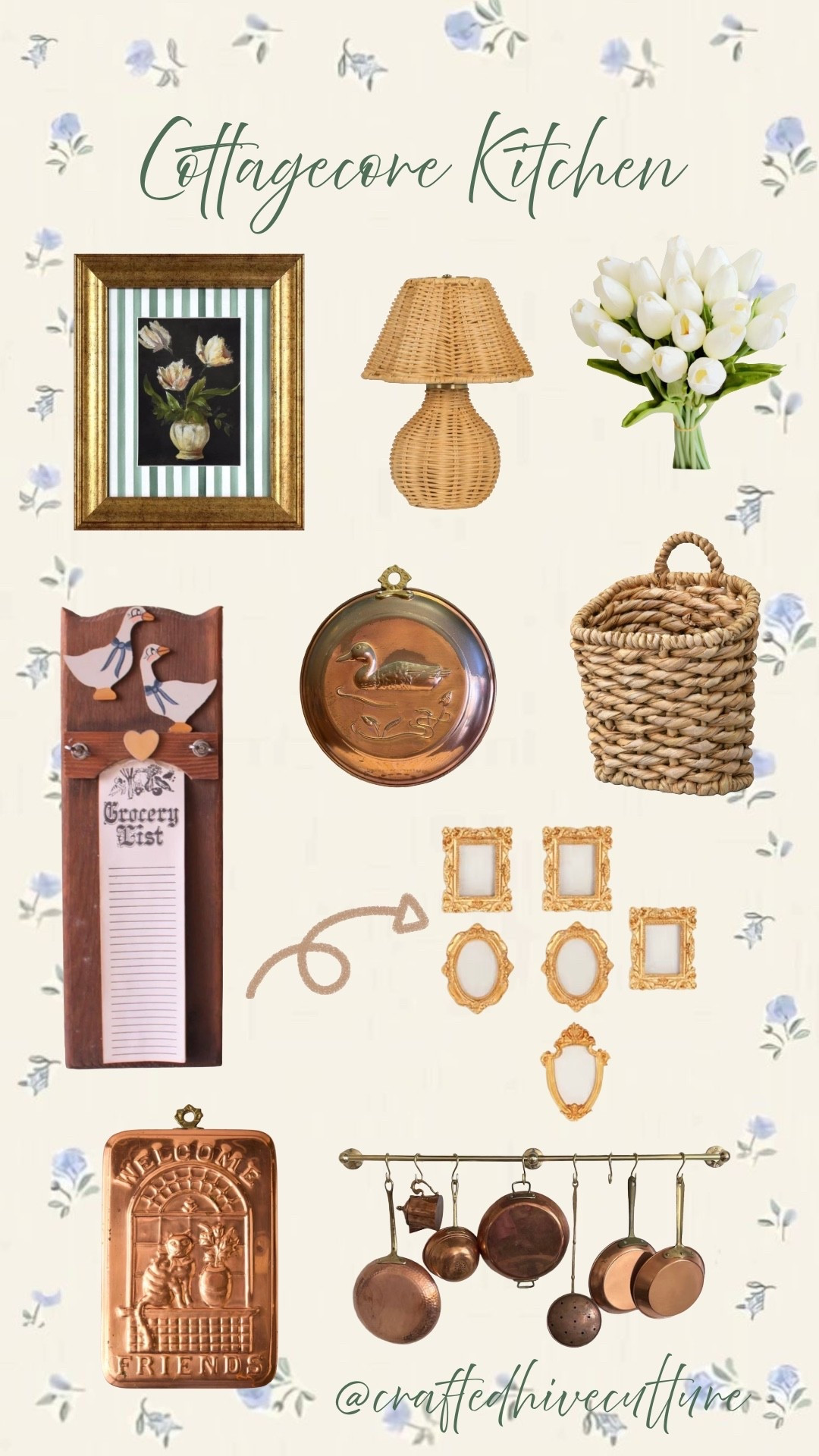 The cozy cottage kitchen collection of my dreams 🤎 Vintage-inspired finds, warm copper decor, woven textures, tulips, antique-style accents, and charming little details that make a kitchen feel collected and cozy. Sharing all the pieces that help create that warm lived-in cottage feel ✨

#LTKvlog #LTKstorytime #LTKmorningroutine