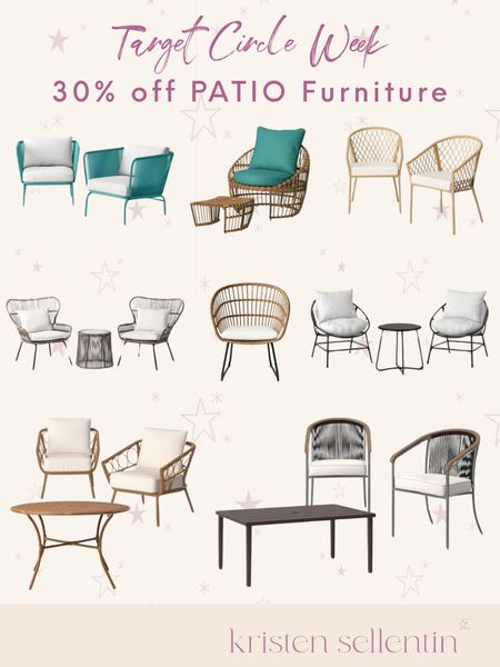 Target Circle Week: Patio Furniture 30% off 

#targetcircleweek #patio #furniture #target

#LTKxTarget #LTKhome #LTKsalealert