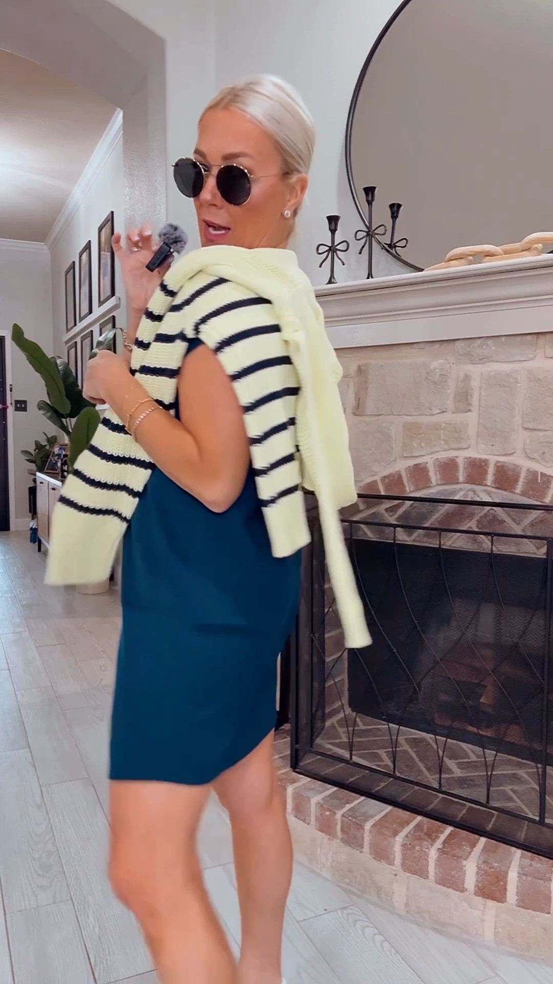 Loving this combo! Dress size XS
striped sweater - size small 