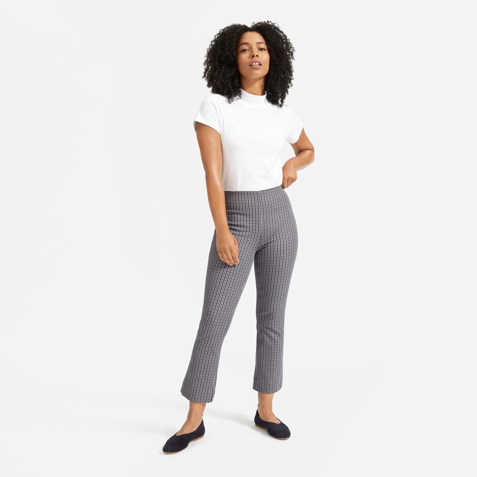 Women's High Rise Skinny Crop Raw Hem Jean by Everlane in Shale Check, Size 16 | Everlane
