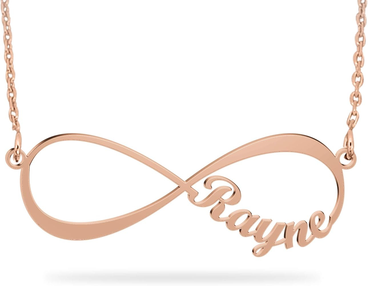 UMAGICBOX Personalized Sterling Silver infinity necklace with names Custom 18K Gold Plated Name N... | Amazon (US)