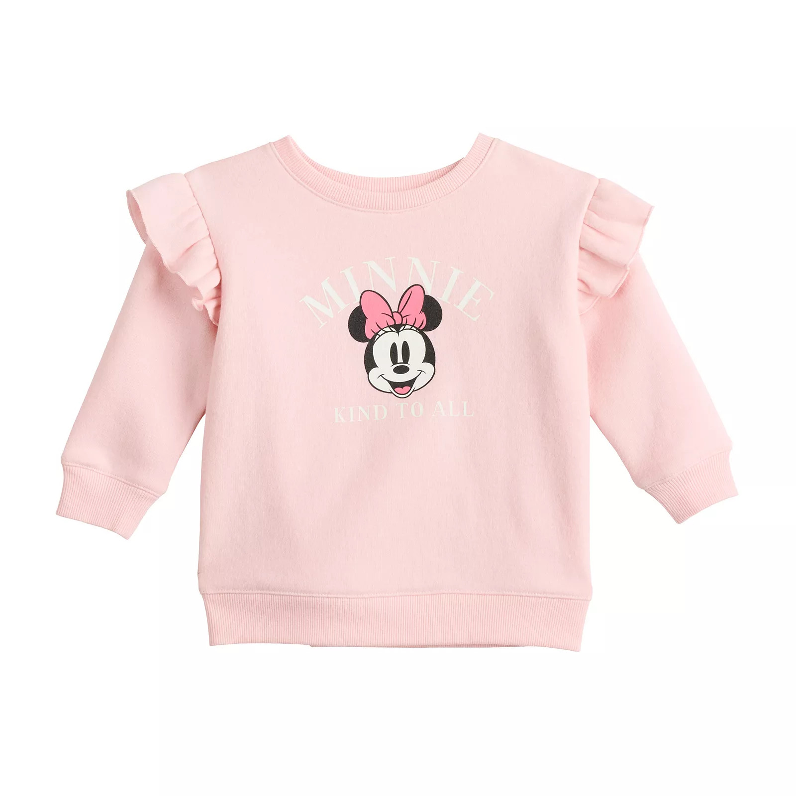 Baby Girl Disney Minnie Mouse Ruffle Shoulder Graphic Sweatshirt by Jumping Beans®' | Kohl's