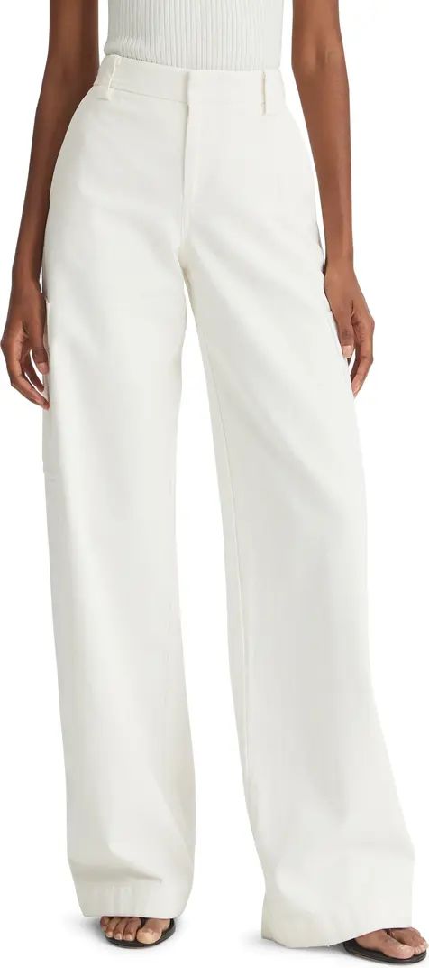 Utility High Waist Wide Leg Recycled Wool Blend Pants | Nordstrom