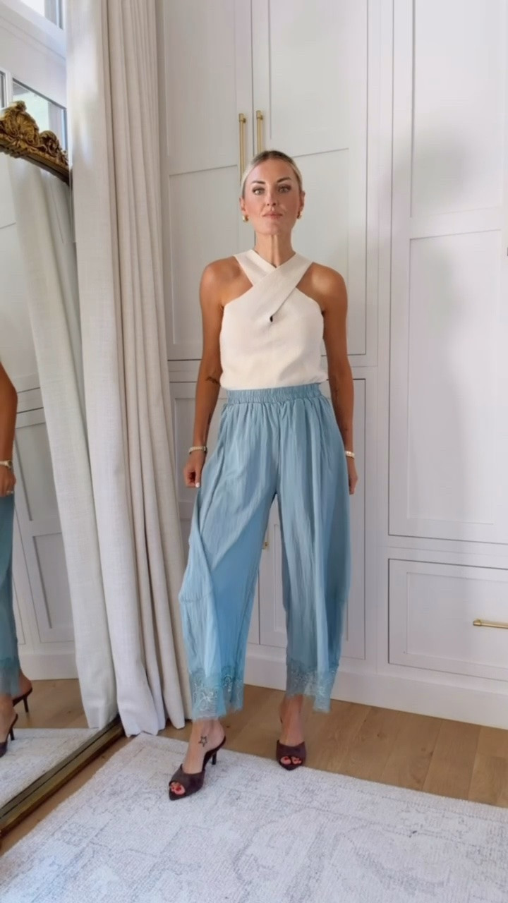 This is such a cute look for date night this fall! I have been able to style these pants already several ways! Wearing S!

Loverly Grey, Amazon, fall outfit, fall date night, satin pants, halter top, sleeveless sweater top

#LTKSeasonal