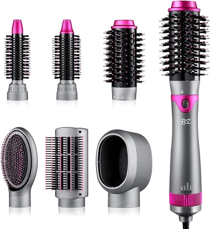 6 in 1 Hair Dryer Brush and Volumizer, Detachable Hair Dryer Styler, One-Step Hot Air Brush for S... | Amazon (US)