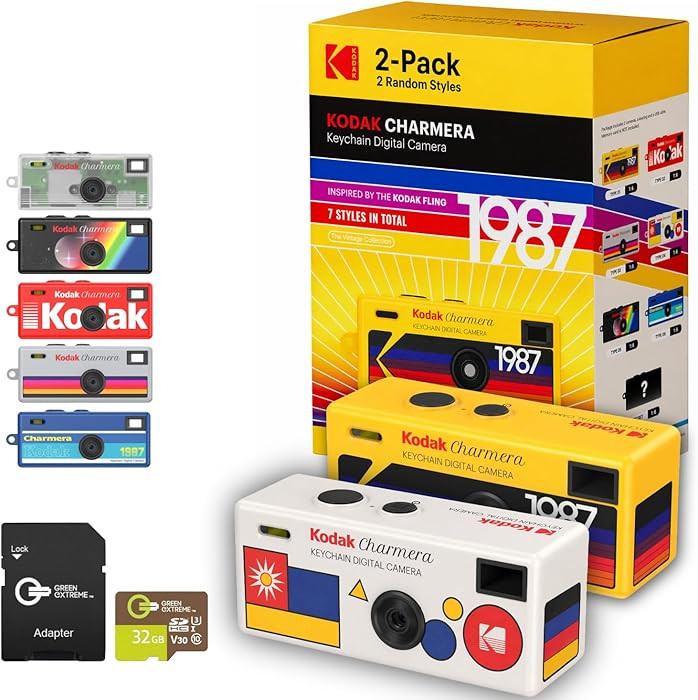 KODAK CHARMERA Keychain Digital Camera Blind Box (2PC) Mini Camera, Digicam, Video Recording, Bag... | Amazon (US)