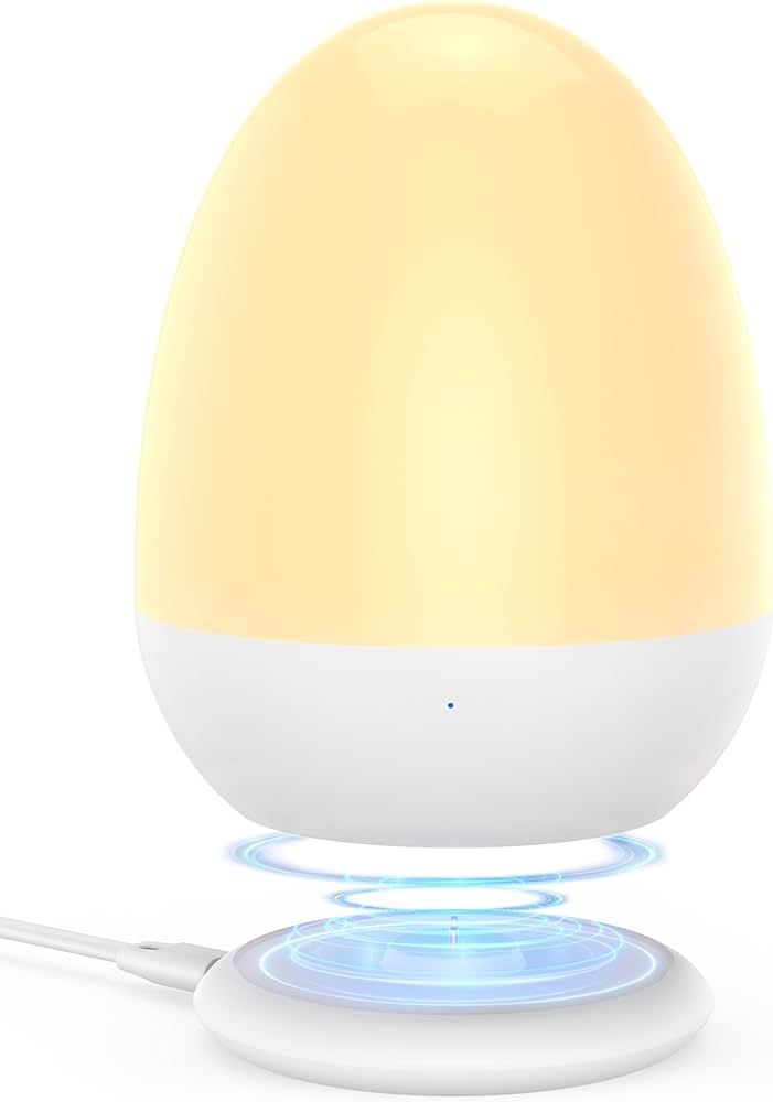 JolyWell Baby Night Light for Kid, Portable Egg Nightlight with Stable Charging Pad, Touch Nurser... | Amazon (US)