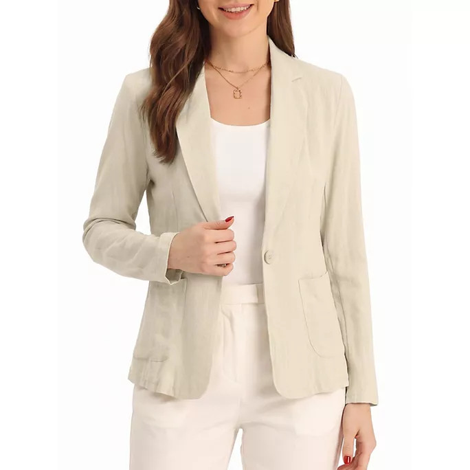 Women's Nine West Classic Single Button Blazer | Kohl's