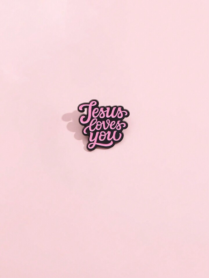 1pc Creative Enamel Jesus Loves You Brooch, Cartoon Badge Pin For Clothes, Backpacks, Fashionable... | SHEIN