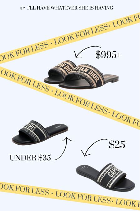 Look for less - designer inspired - slide sandals | black slides | affordable look | target sandals | target shoes | amazon sandals | amazon shoes | vacation shoes | resort shoes

#LTKSeasonal #LTKTravel #LTKSwim