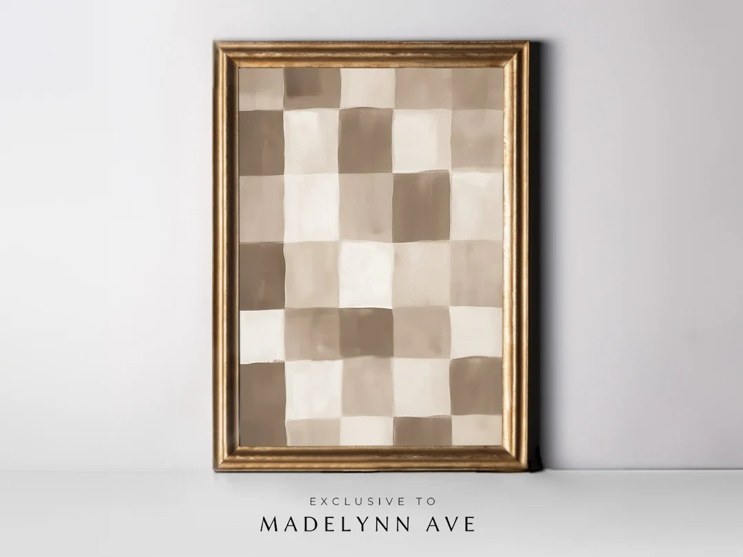 Checkered Art Print Modern Checkered Art Print Modern - Etsy | Etsy (US)