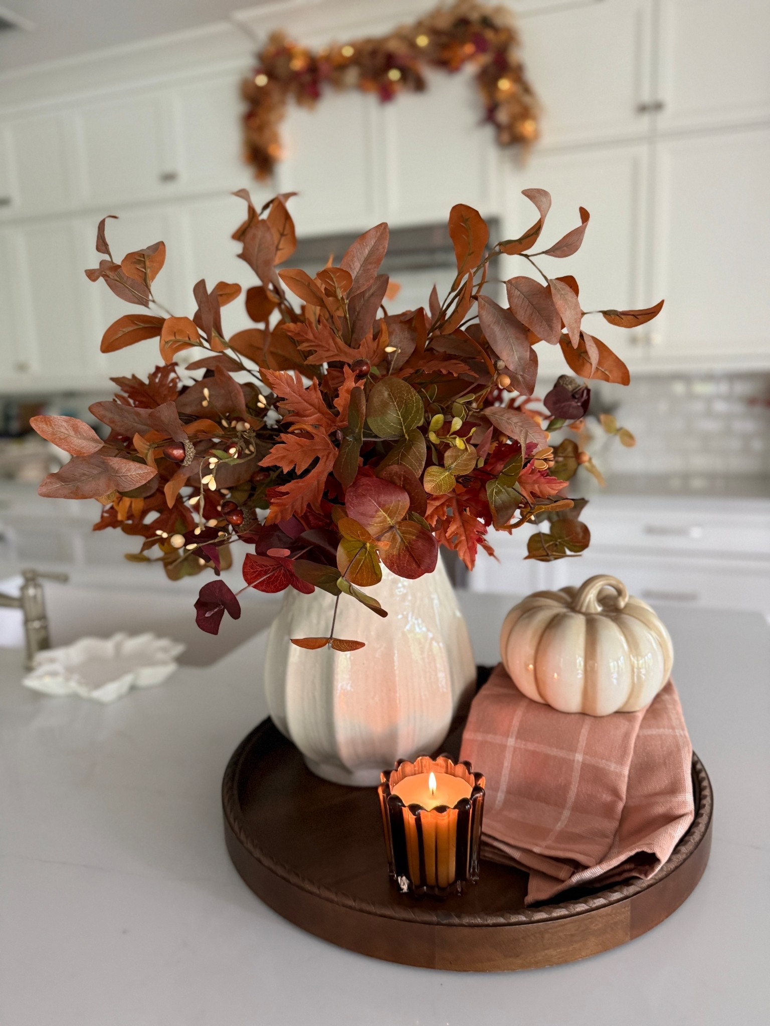 Fall centerpiece and tray home decor!

#LTKHome #LTKSeasonal
