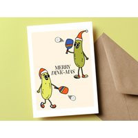 Funny Pickleball Christmas Card Merry Dink-Mas Holiday Card | Etsy (US)