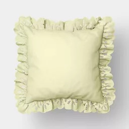 26"x26" Eyelet Ruffle Outdoor Throw Pillow Sage Green - Threshold™ designed with Studio McGee | Target
