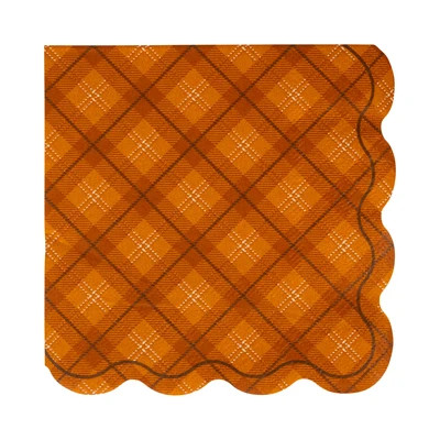 Dark Plaid Cocktail Napkin | My Mind's Eye