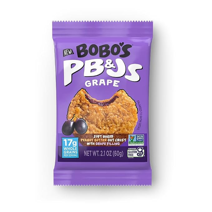 Bobo's Grape PB&J Oat Snacks Gluten Free (24 ct) | Amazon (US)