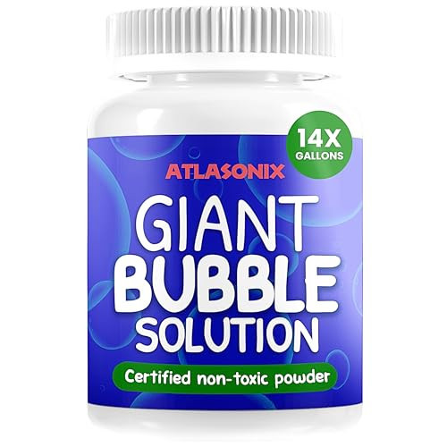 Giant Bubble Solution | Giant Bubble Wand | 100% Kids Safe Refill Solution Powder for All Bubble Toys, Wands and Outdoor Family Fun, Makes 1792 OZ - 14 Gallons | Amazon (US)
