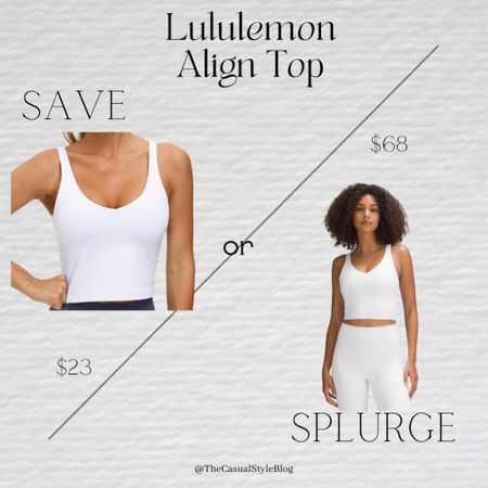 Lululemon top! Safe or Splurge? 



#LTKfindsunder50 #LTKover40 #LTKfitness