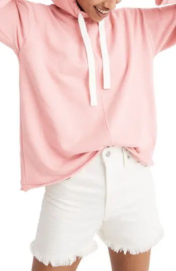 Women's Madewell Bell Sleeve Hoodie, Size Small - Pink | Nordstrom