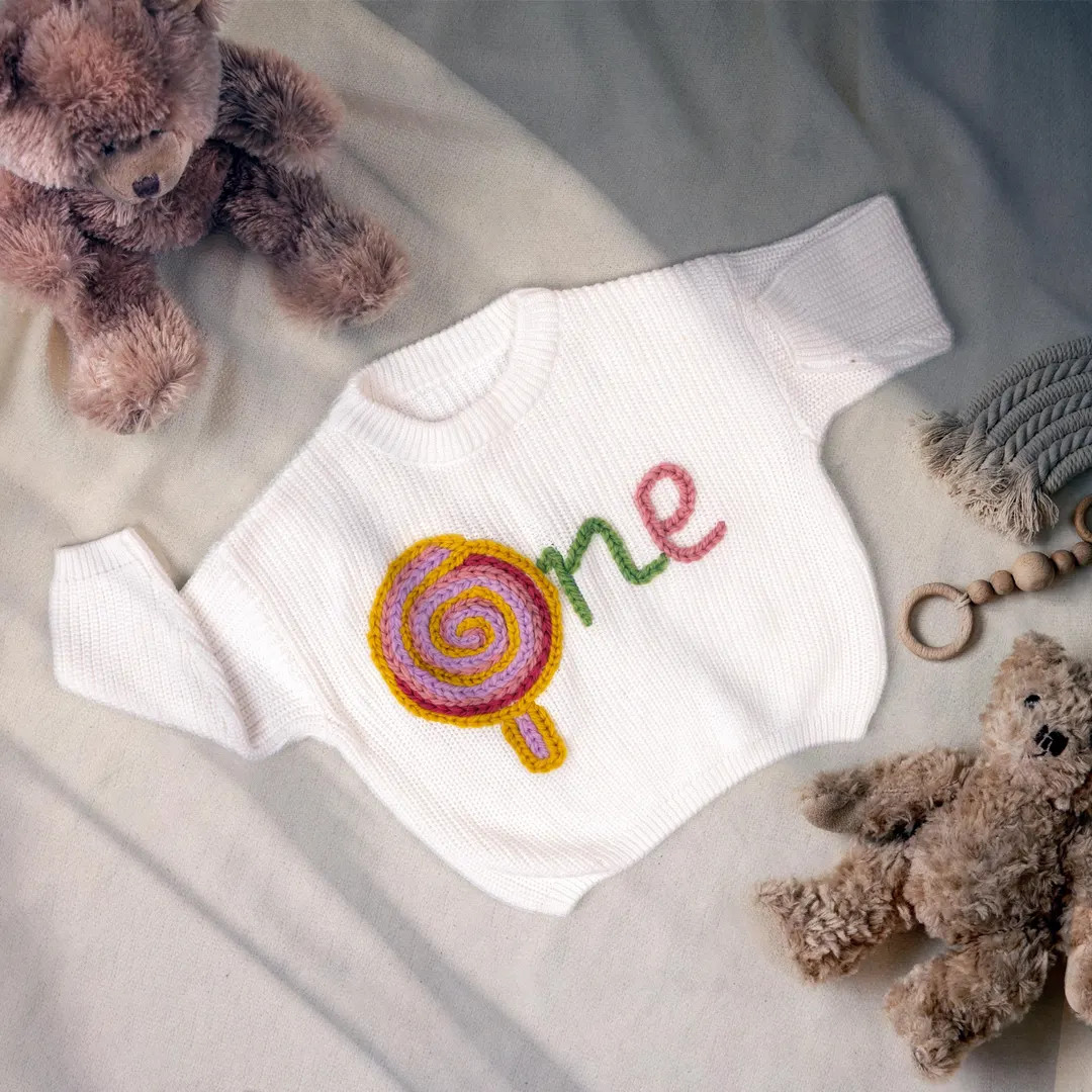 Personalized Baby Sweater: Embroidered Name, Knit Toddler Sweatshirt - Etsy | Etsy (US)