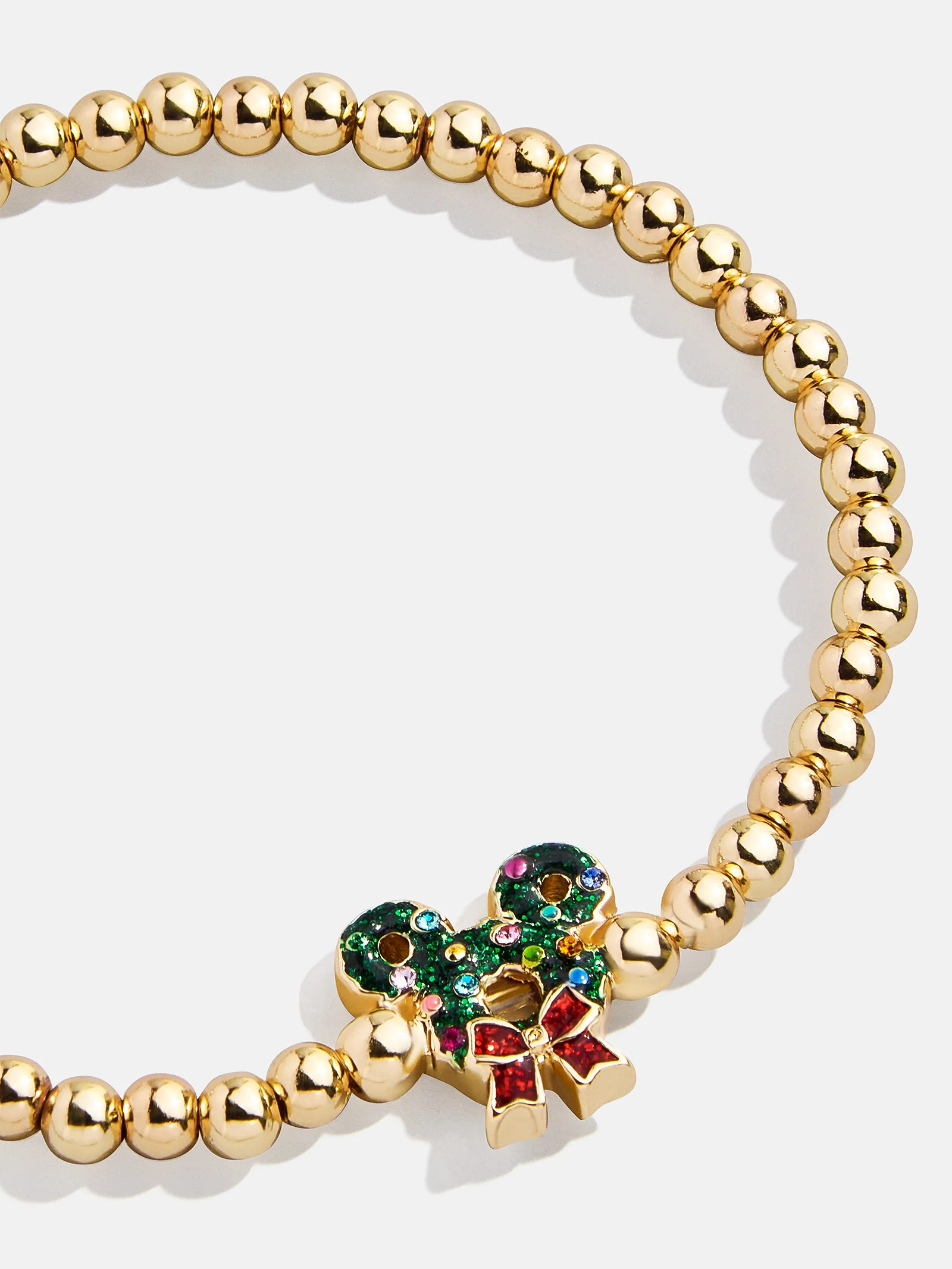 Disney Mickey Mouse Christmas Wreath Pisa Bracelet - Mickey Mouse Wreath | BaubleBar (US)