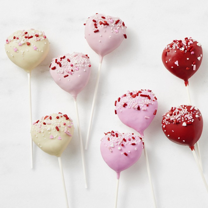 Valentine's Day Heart Shaped Cake Pops | Williams-Sonoma