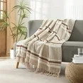 Beautiful 60" x 50" Cozy Striped Porcini Chenille Throw by Drew Barrymore | Walmart (US)