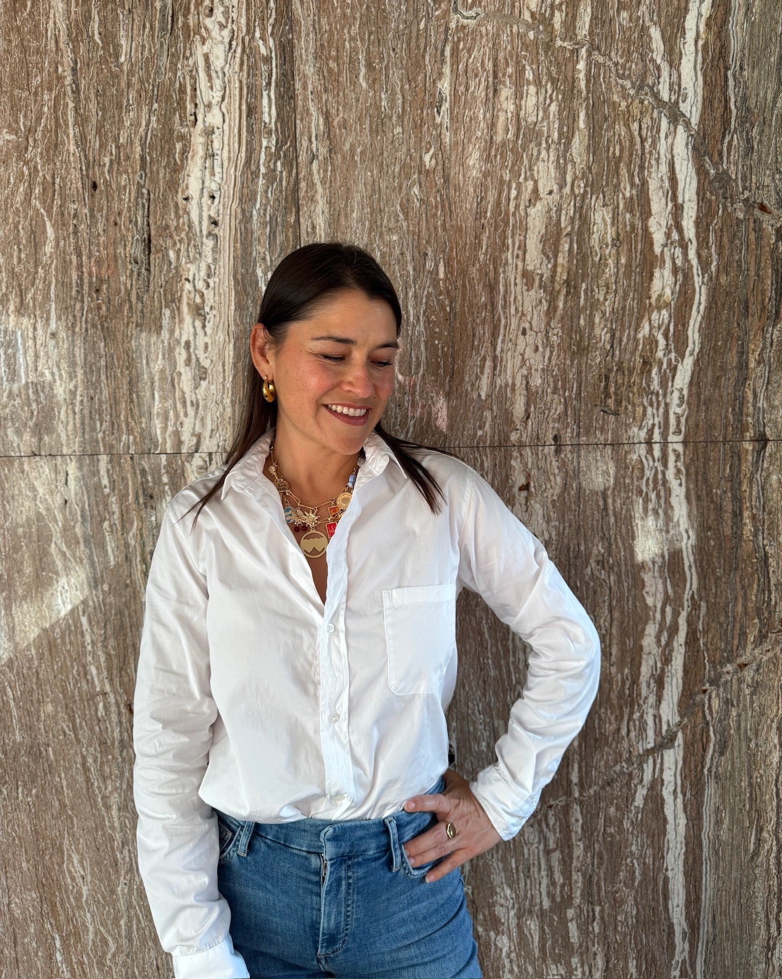 Frank & Eileen Waverly Button-down: High-quality & won’t collect lint. The V-neckline is super flattering and great for showcasing your favorite necklace. Wear sleeves down or roll them up. 
@FrankandEileen #FrankandEileenPartner #WearLoveRepeat #ad 

#LTKSeasonal #LTKOver40 #LTKWorkwear