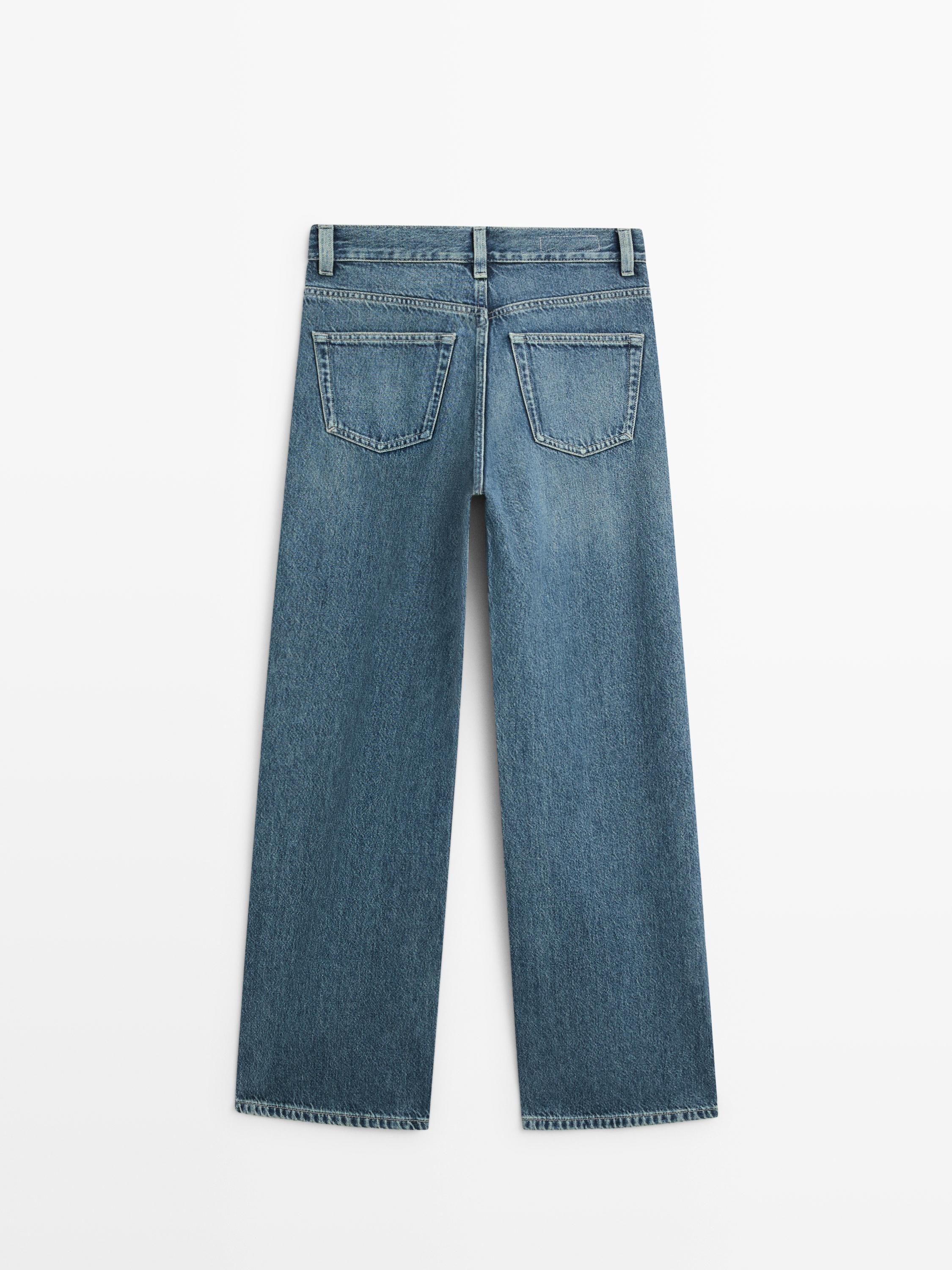 High-waist wide-leg jeans | Massimo Dutti US
