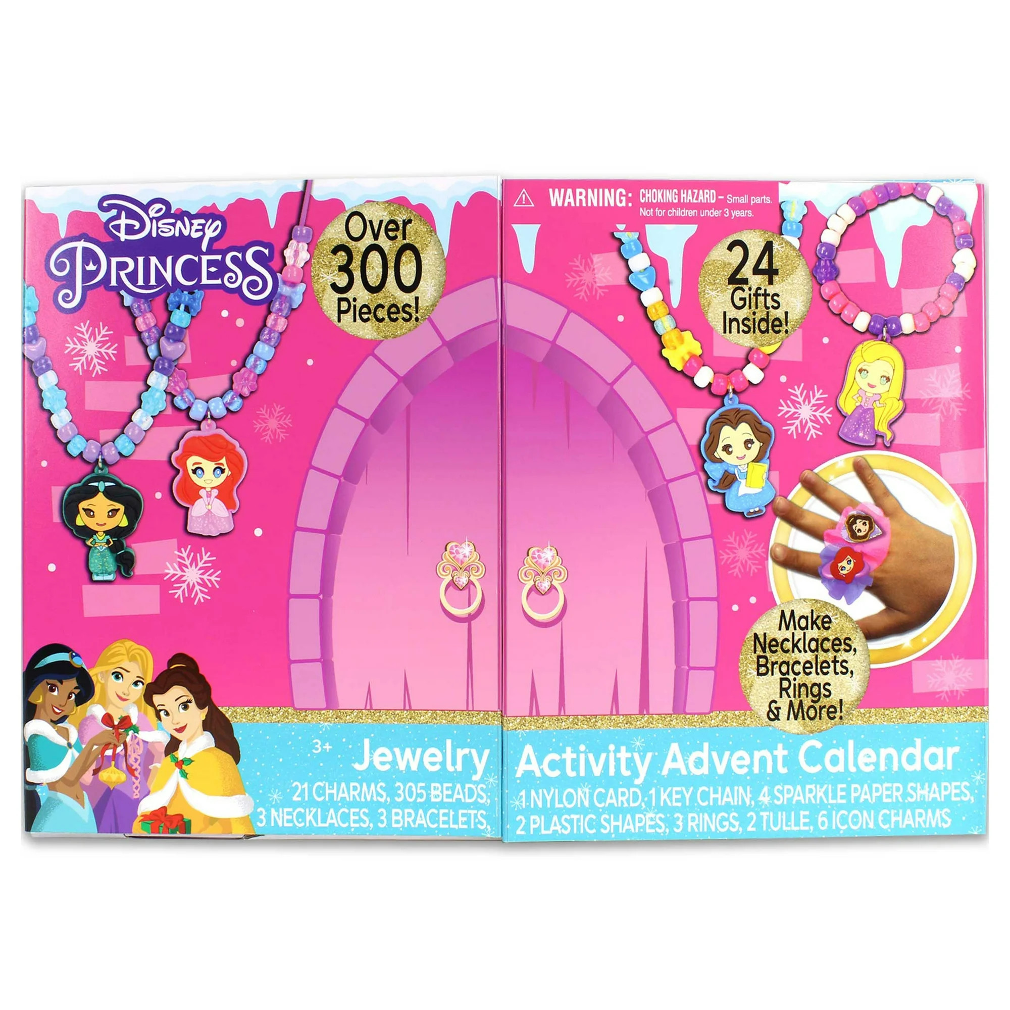 Disney Princess Jewelry Activity Advent Calendar - 24 Gifts Inside & Over 300 Pieces! - Walmart.c... | Walmart (US)