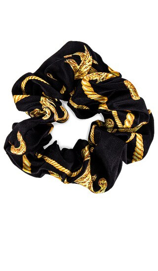 Silk Stretch Scrunchie in Black | Revolve Clothing (Global)
