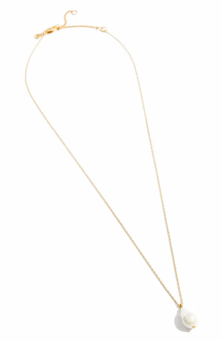 Madewell Freshwater Baroque Pearl Pendant Statement Necklace | Nordstrom | Nordstrom