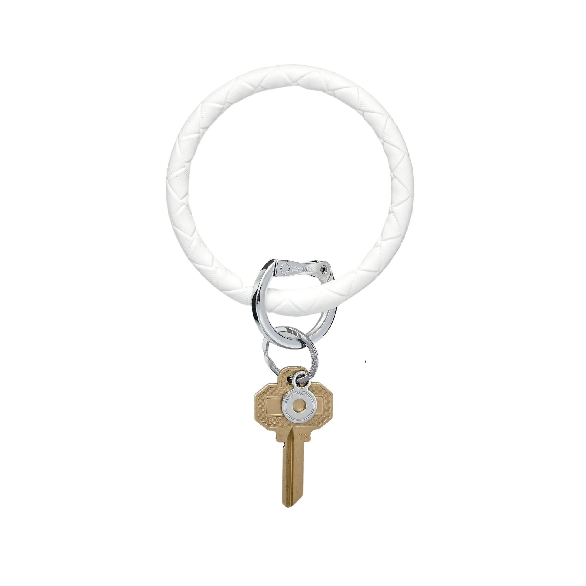 Leather Big O® Key Ring – MarshmellO White, Stylish & Hands-Free | Oventure