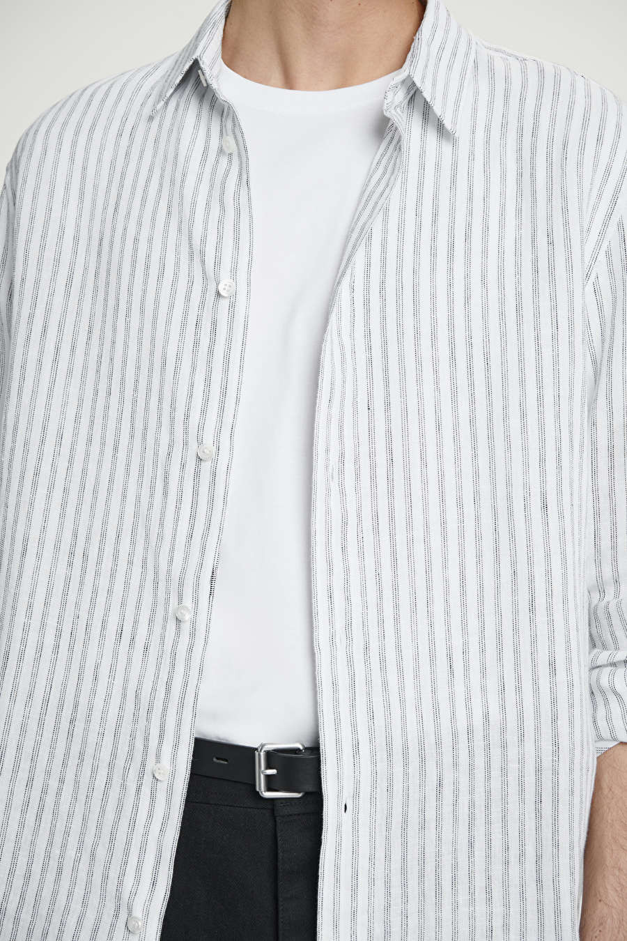 LONG-SLEEVED STRIPED LINEN SHIRT | COS (US)