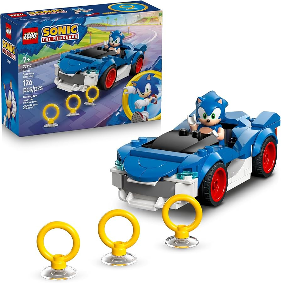 LEGO Sonic The Hedgehog Sonic: Speedster Lightning Race Car Toy for Boys & Girls - Toy Building S... | Amazon (US)